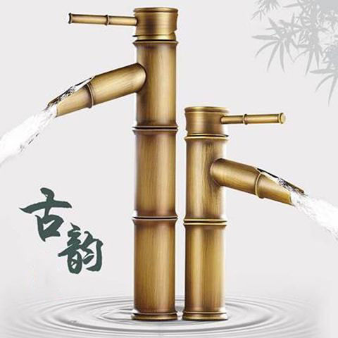 仿古水龍頭全銅竹節戶外防凍防裂加高加厚臺復古臺上盆面盆衛生間 水龍頭/蓮蓬頭/臉盆水龍頭/恆溫水龍頭/節水水龍頭/防濺水龍頭/不鏽鋼水龍頭/全銅水龍頭/廚房水龍頭/浴室水龍頭