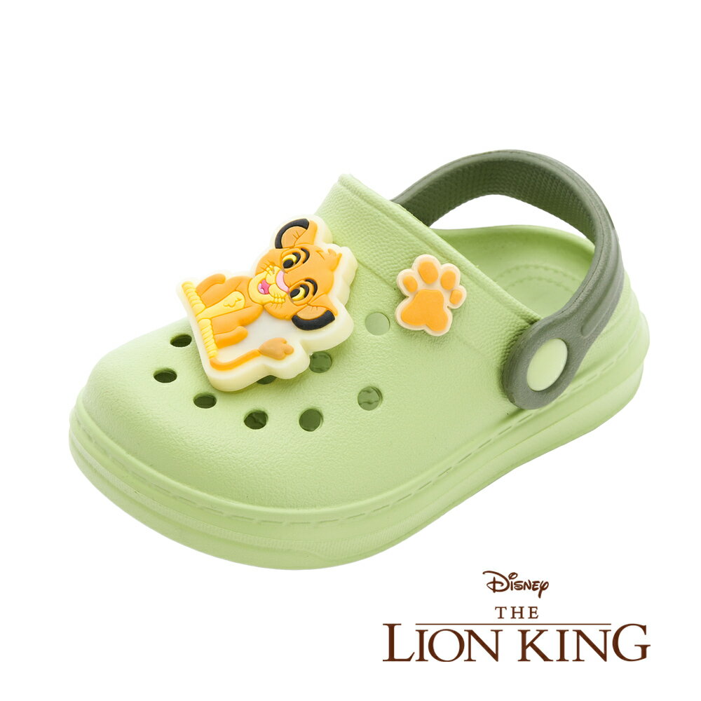 DISNEY迪士尼 獅子王 辛巴 童鞋 電燈 洞洞鞋 園丁鞋 布希鞋 [LKKG46815] 綠 MIT臺灣製造【巷子屋】