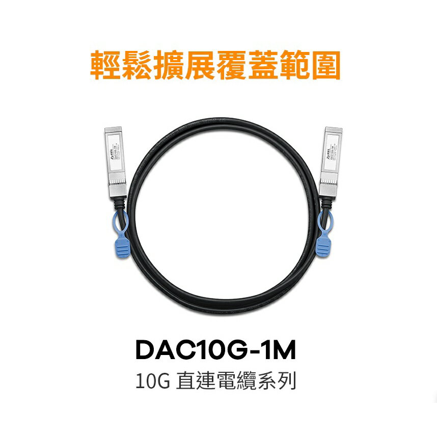 【含稅】Zyxel合勤 10G SFP+ DAC 光纖 直聯電纜 1M DAC10G-1M 光纖線材