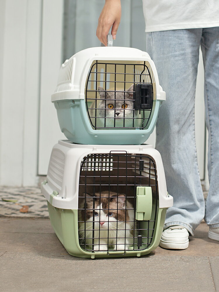 寵物航空箱 寵物提籠 寵物籠子 航空箱貓籠便攜外出貓包貓咪外帶狗籠子攜帶車載運輸手提寵物箱子【MJ22233】