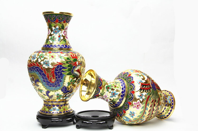 老北京景泰藍花瓶銅胎掐絲琺瑯花瓶家居擺件花絲牡丹牡丹周齊磊| 協貿