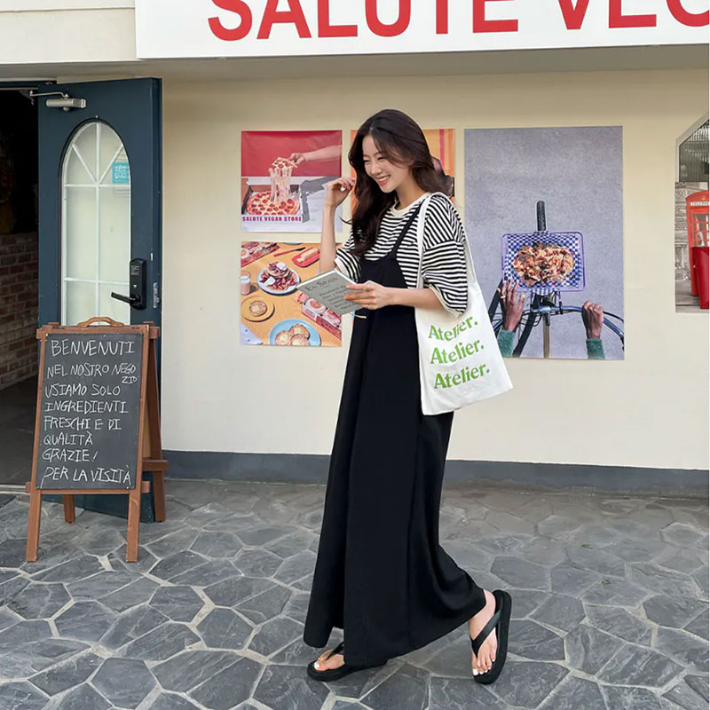 ANNAs 特價款 正韓 大長腿 連身褲 吊帶褲 長褲 寬褲 寬鬆 顯瘦 韓國