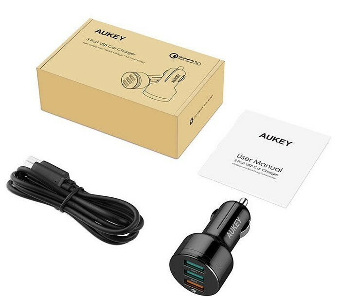 Aukey CC-T11 三口 QC 3.0 Quick Charge USB 車用 快充 充電器 M10 S8 S7