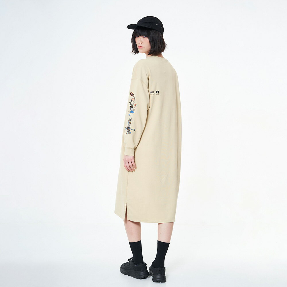 女露營道具長版大學T恤-灰卡其【5th STREET】【APP下單享4%點數】 3