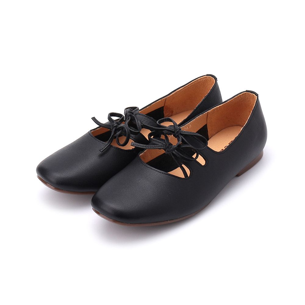 LUZZI 雙結娃娃鞋 黑 女鞋