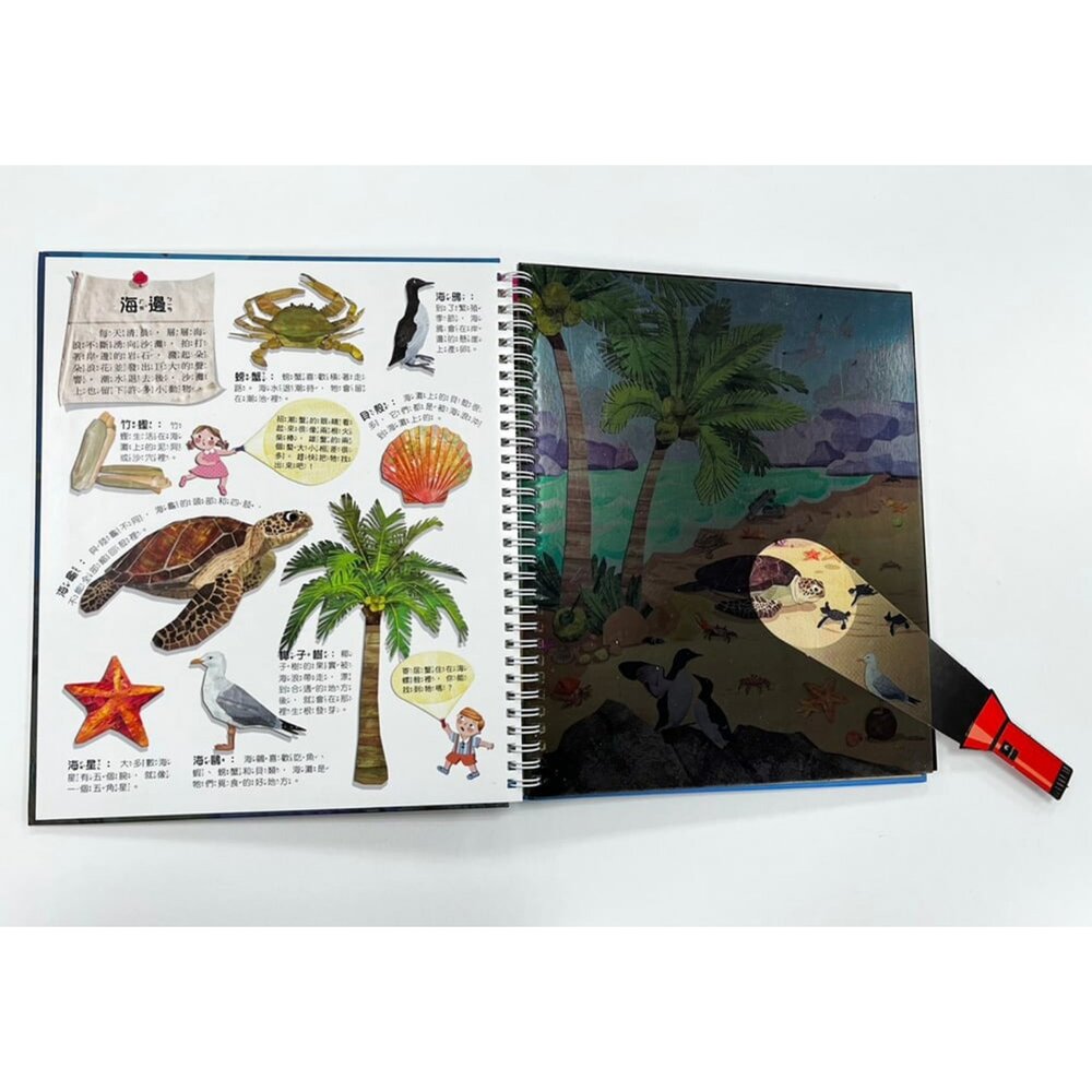 媽媽買 神奇膠片手電筒 幼福文化 互動遊戲書 幼福 野生動物 海洋探祕 恐龍王國 兒童科普 找一找 探索學習書 4