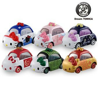 【Fun心玩】TM84241 麗嬰 正版 Dream TOMICA KITTY車 抽抽樂(一盒6入) 夢幻 多美小汽車