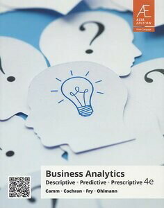 Business Analytics (4版) Camm 2020 Cengage