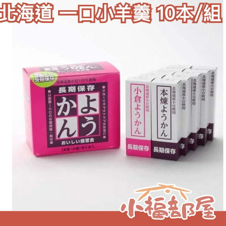 【10入組】日本 北海道 一口小羊羹 5年保存 防災口糧 小倉羊羹 長效期食品 地震防震 防災 登山露營【小福部屋】