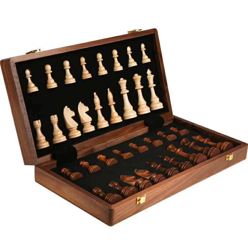 象棋 國際象棋 國際象棋實木高檔套裝大號兒童木質折疊棋盤西洋棋比賽專用chess玩具交換禮物