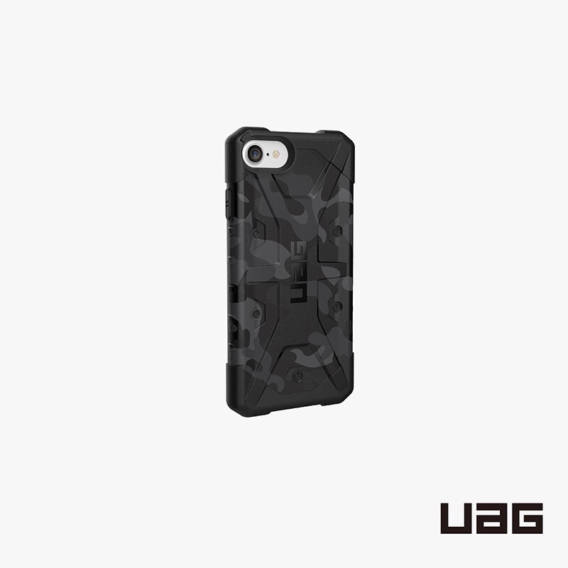強強滾p-【UAG】iPhone 8/SE 耐衝擊迷彩保護殼-黑 手機殼