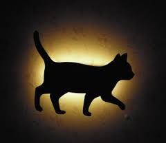 <br/><br/>  日本製玄關夜燈貓咪影子LED燈超省電感應裝置自動感應755002海渡<br/><br/>