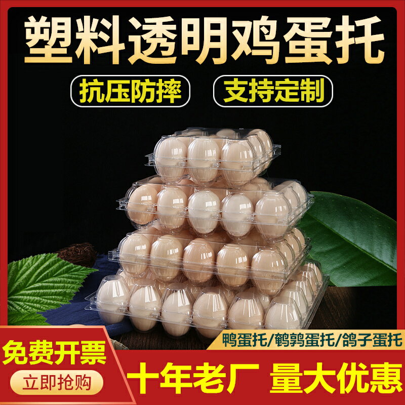 透明一次性塑膠雞蛋託塑膠土雞蛋包裝盒鵪鶉鴿子鴨蛋託盒定製