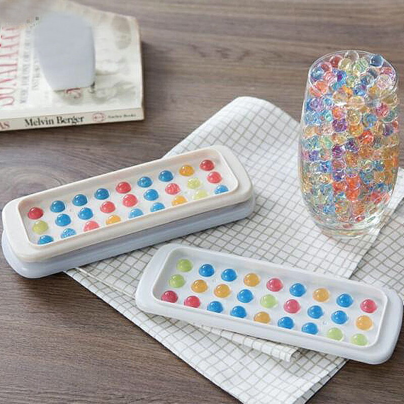 帶蓋冰格27孔圓形冰格製冰盒diy迷你冰球冰粒冰塊冰模創意家居