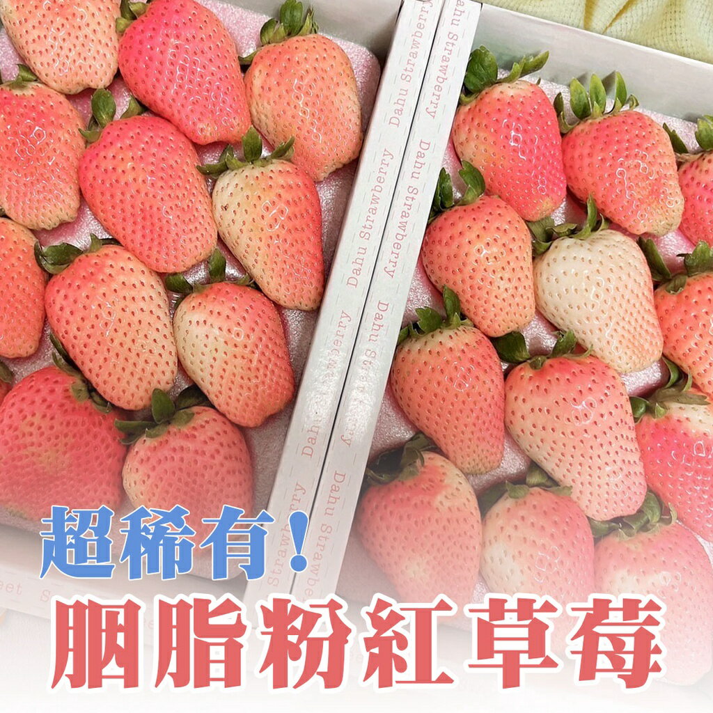 超稀有!大湖胭脂粉紅草莓