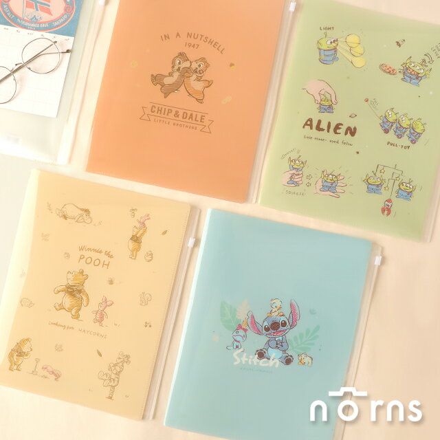迪士尼6+1多功能資料夾- Norns Original Design Disney正版A4 L夾檔案夾收納夾 檔案夾 小熊維尼 三眼怪 奇奇蒂蒂 史迪奇