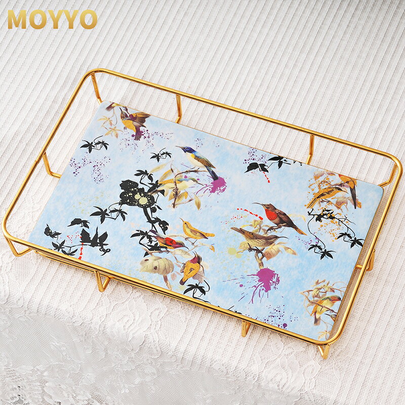 moyyo 歐式家用陶瓷託盤 長方形茶盤 收納茶具咖啡杯水杯盤