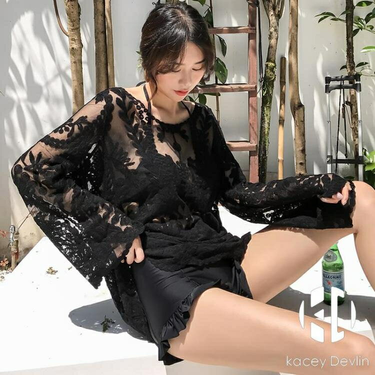 性感比基尼顯瘦遮肚保守溫泉女士游泳衣三件套【聚物優品】