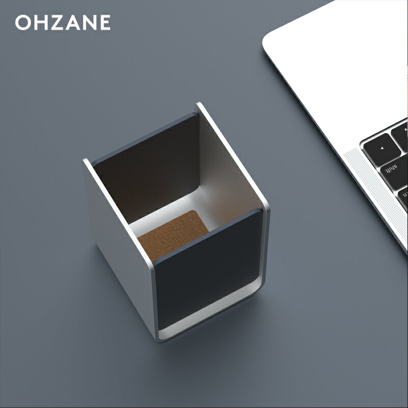 OHZANE 創意輕奢鋁合金高級感筆筒 老板高管桌面擺件筆筒 桌搭