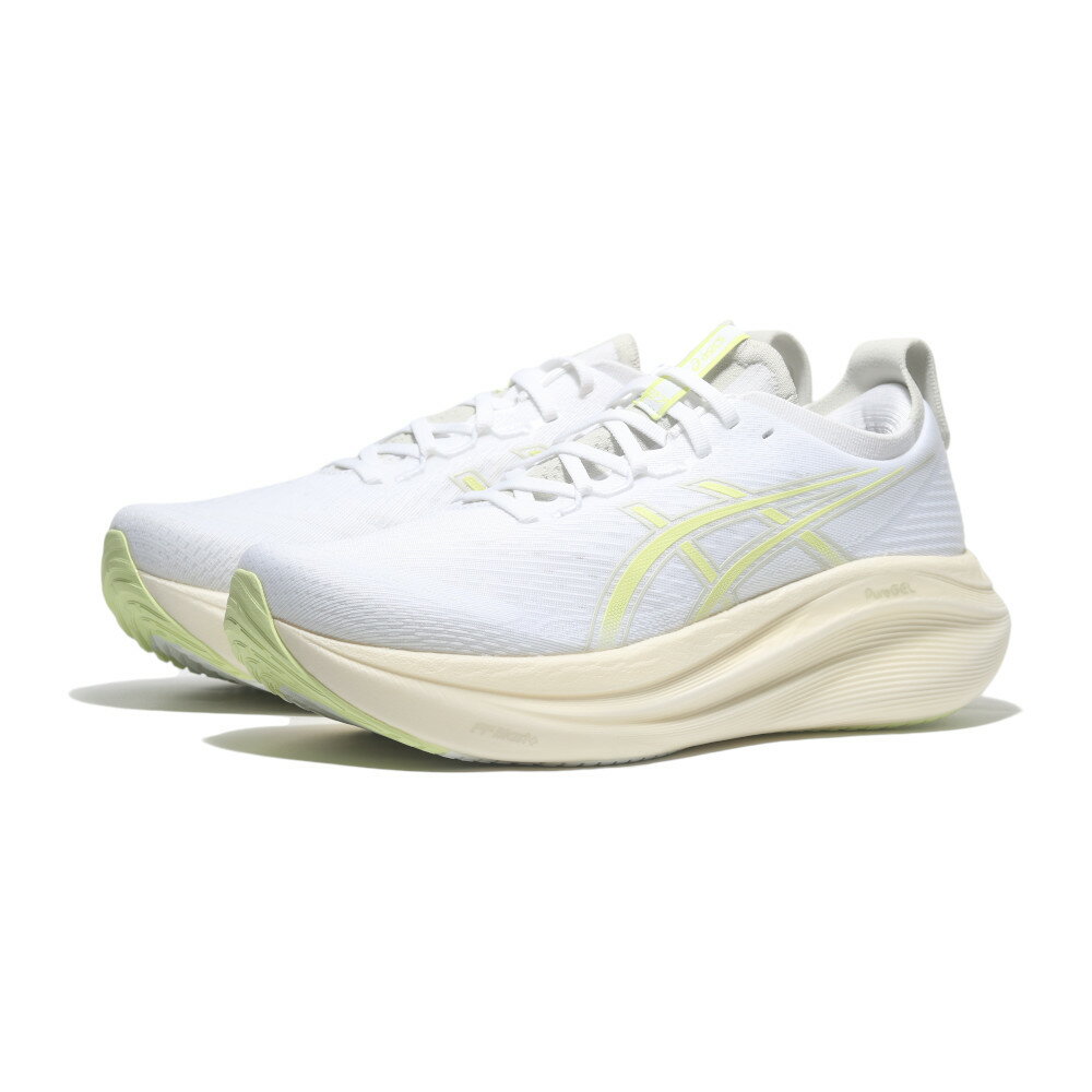 【滿千折百】ASICS 慢跑鞋 GEL-NIMBUS 27 奶黃白 彈力 頂級跑鞋 男 1011B958101