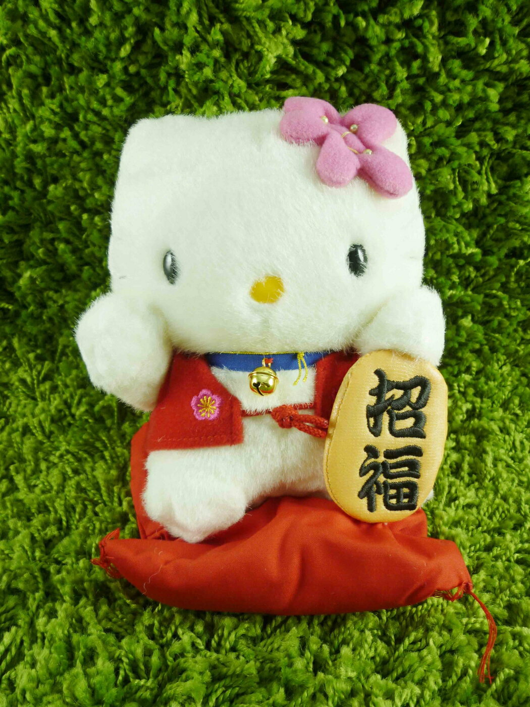 【震撼精品百貨】Hello Kitty 凱蒂貓 KITTY絨毛娃娃-招福圖案-M 震撼日式精品百貨