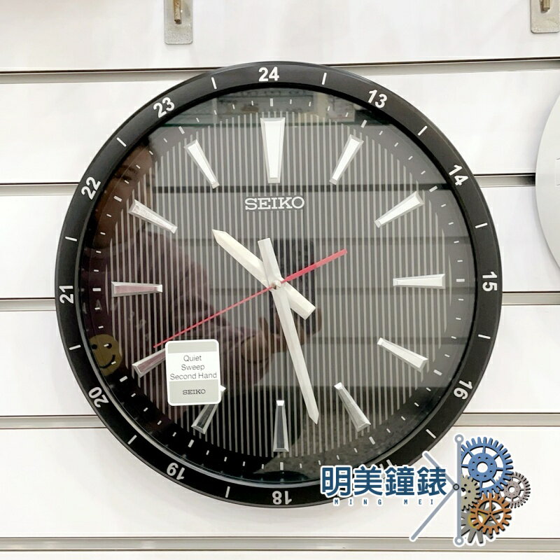 ◆明美鐘錶眼鏡◆SEIKO精工/QXA802K(黑色) /立體刻度滑動式秒針靜音掛鐘