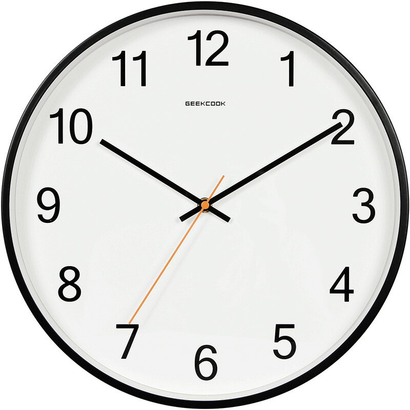 簡約金屬掛鐘：簡約數字 創意石英掛鐘 客廳鐘表