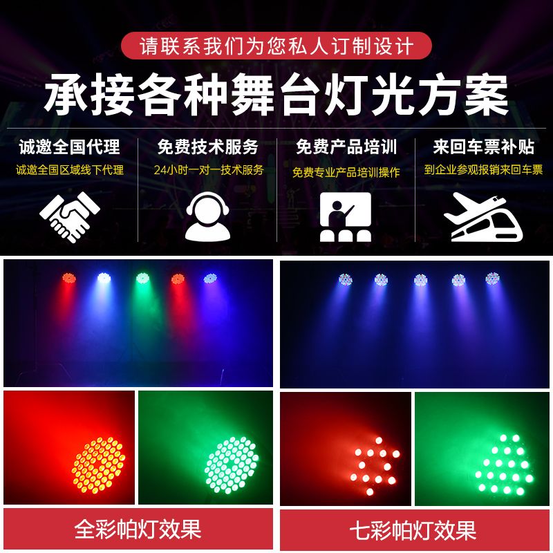 免運/可開發票 舞台燈 補光燈 帕燈54顆3w全彩舞蹈室led面光燈染色燈清吧直播舞臺燈光設備全套 快速出貨 | 名藝良品 | 樂天市場Rakuten