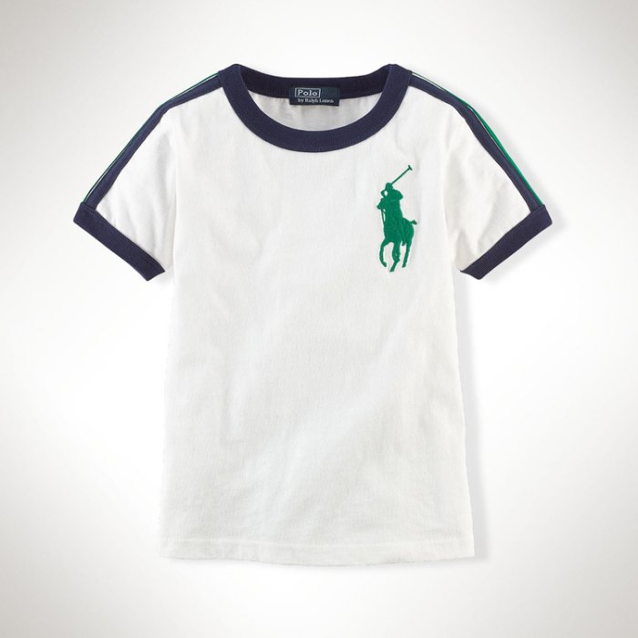 美國百分百【全新真品】Ralph Lauren T恤 RL 短袖 T-shirt Polo 大馬 滾邊 白色XXS XS S號 青年版 I101
