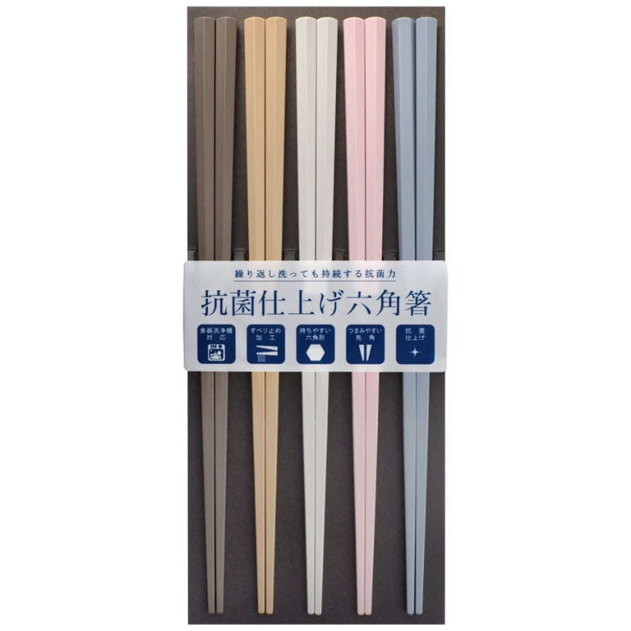 【晨光】日本 Sunlife 原裝進口 止滑六角筷 5雙入(特別款淺五彩 319239)【現貨】