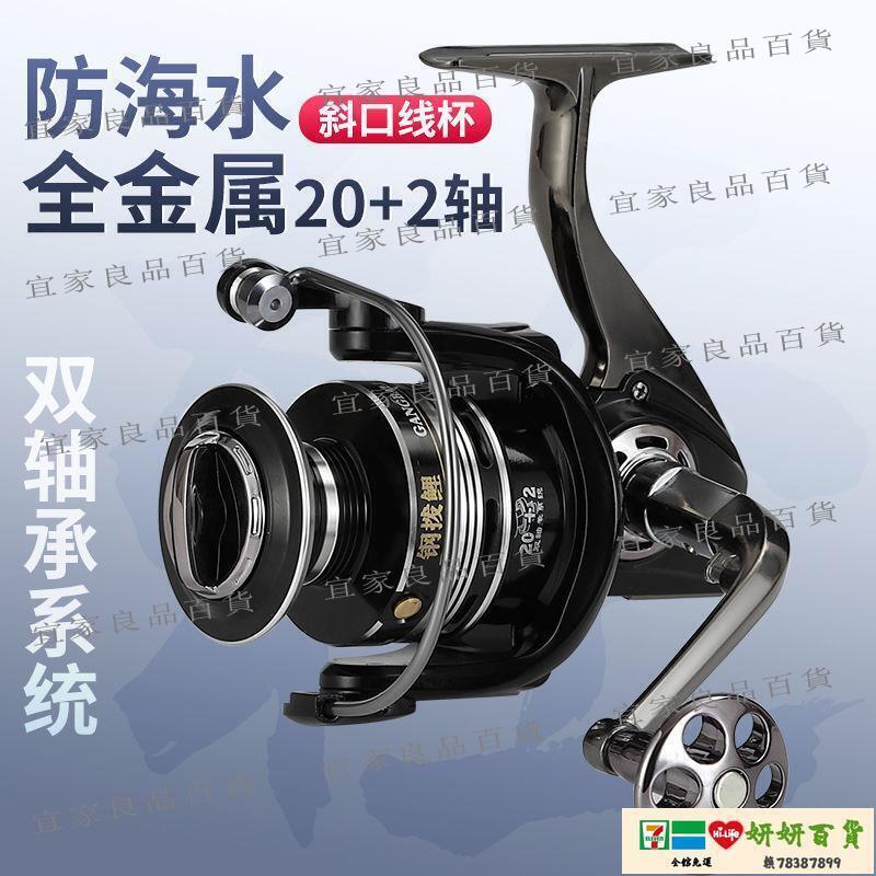 【宜家良品百貨】現貨 魚輪 新款20軸全金屬防海水漁輪紡車輪不銹鋼路亞海竿遠投魚線輪魚輪