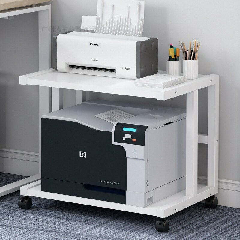 落地兩層可移動打印機置物架家用辦公桌麵上多功能收納複印整理架