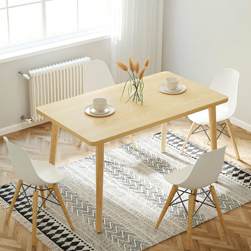 北歐餐桌小戶型現代簡約簡易桌子實木飯桌圓桌餐廳家用餐桌椅組合