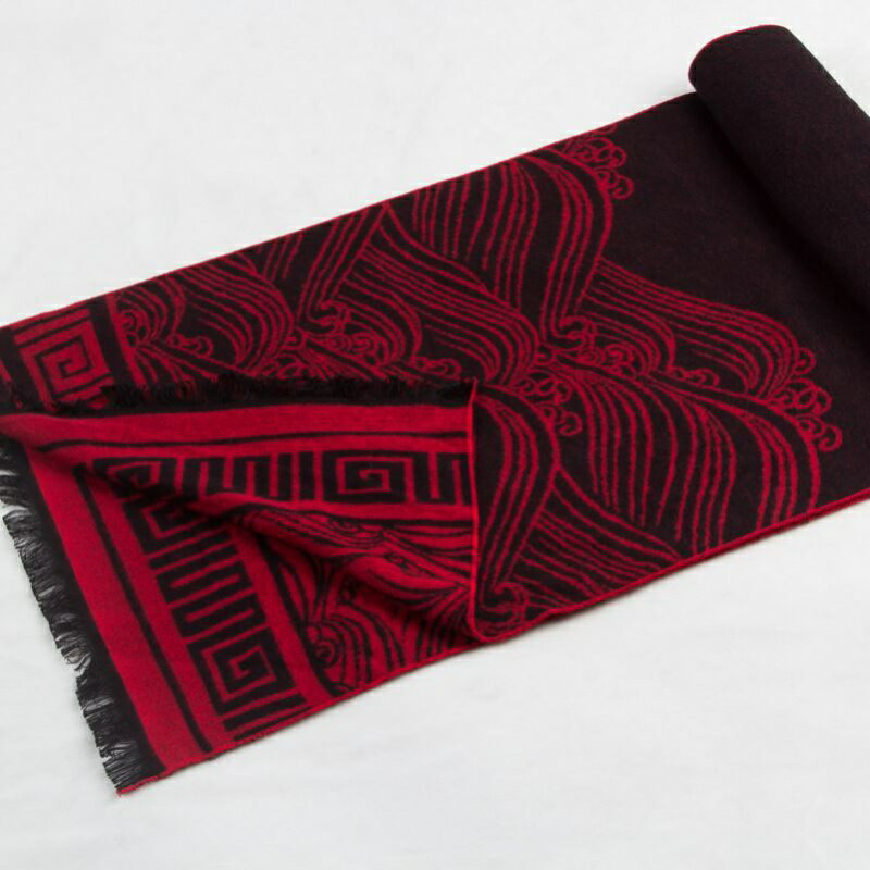 紅圍巾年會活動刺繡定製男女士本命年大紅色印logo禮品圍巾新年紅