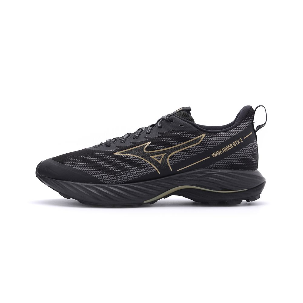MIZUNO WAVE RIDER GORE-TEX 2 慢跑鞋 黑金灰 J1GC248001 男
