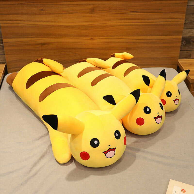 免運 開立發票 抱枕 靠枕 趴睡枕 皮卡丘公仔毛絨玩具抱枕女生睡覺床上玩偶可愛娃娃長條枕生日禮物A0829 8
