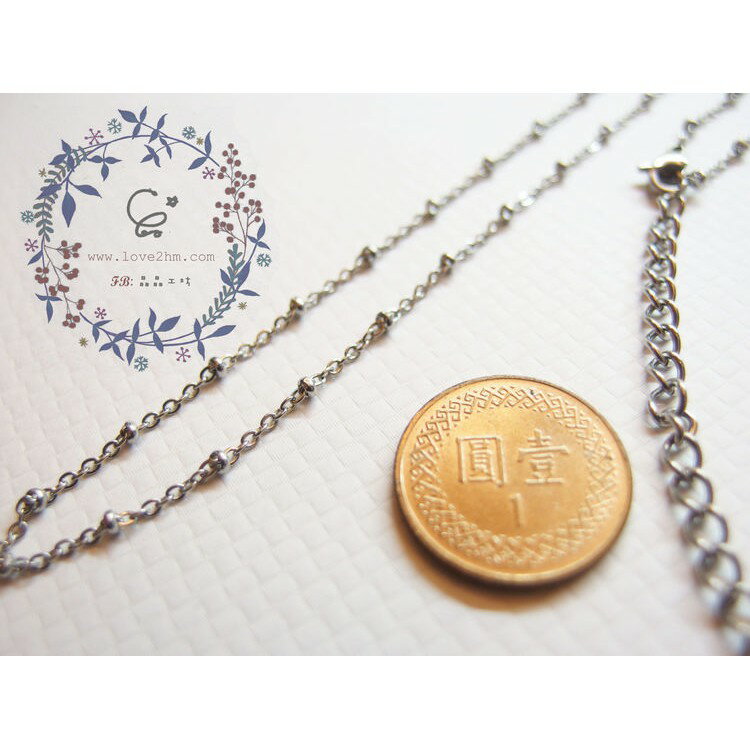 連結珠珠鍊/白鋼鍊子/316L醫療級白鋼/ [晶晶工坊-love2hm] 1