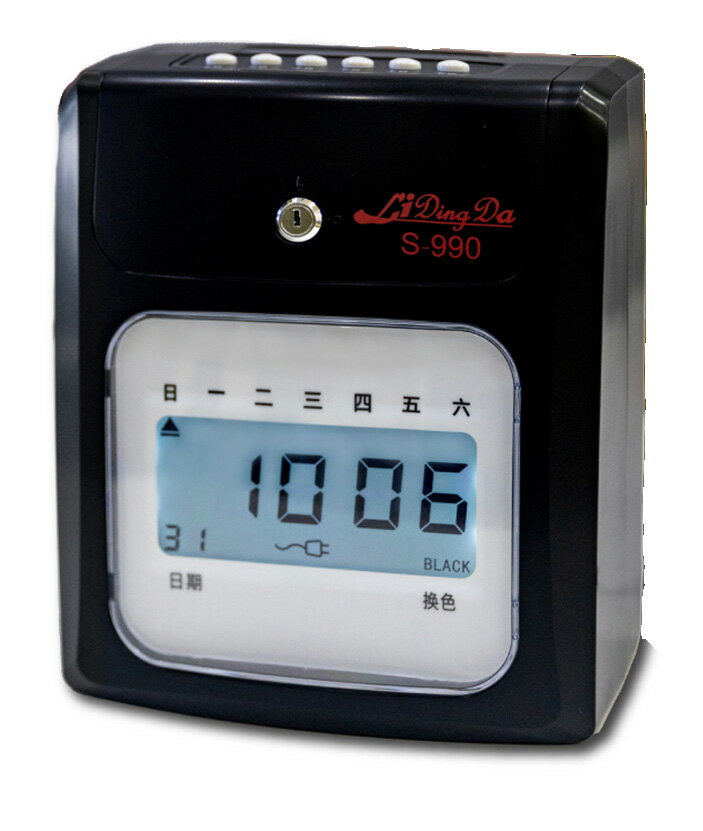 【lidingda】力頂達 990 型 指針 跟 液晶 六欄位打卡鐘 打卡機 2