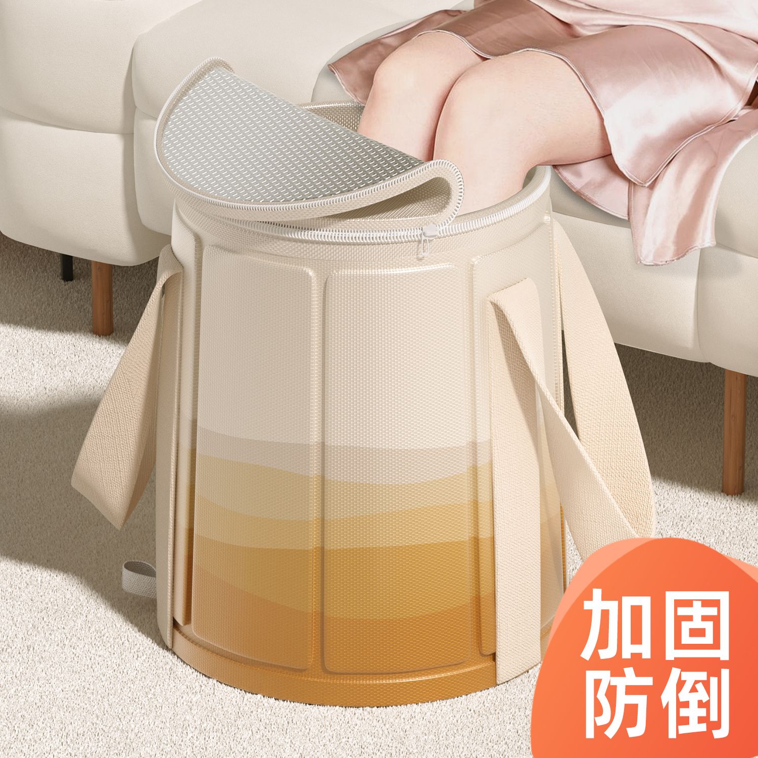 泡腳桶 可折疊泡腳袋加高過小腿家用泡腳桶便攜式洗腳盆足浴神器新款S041快速出貨