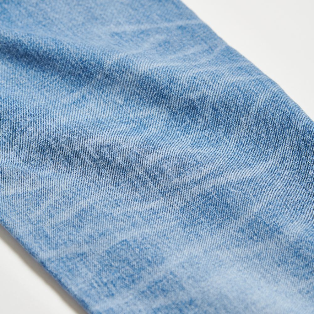 EDOKATSU江戶勝 男款 經典後袋金魚丹寧窄管直筒褲 (漂淺藍) 8