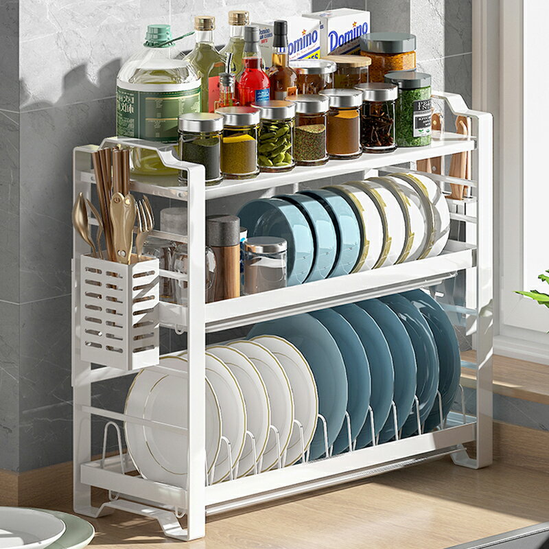 廚房置物架臺面碗架瀝水架家用多功能放盤子碗盤碗筷碗碟收納架子