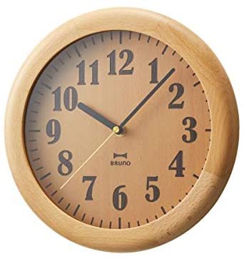 日本 BRUNO BCW039 天然木 時鐘 掛鐘 木紋 木質 木頭 木製 壁掛 簡約 北歐風 時尚 禮物  日本代購