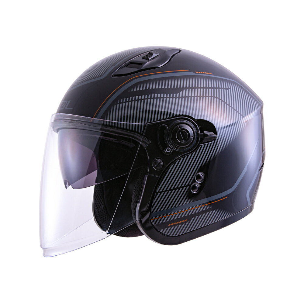 【SOL Helmets】SO-12開放式安全帽 (極光_黑/橘) ｜ SOL安全帽官方商城