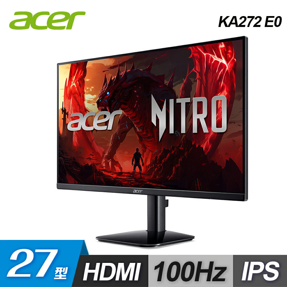 【Acer 宏碁】KA272 E0 27型 IPS 100Hz 液晶螢幕【三井3C】