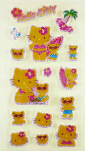 【震撼精品百貨】Hello Kitty 凱蒂貓 KITTY立體貼紙-衝浪 震撼日式精品百貨