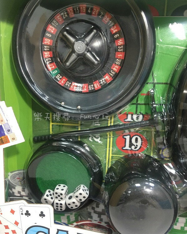 【Fun心玩】CF140492 賭具套裝 百家樂玩具組 俄羅斯輪盤 派對 過年 桌遊 玩具 2