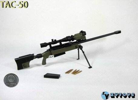 ZY TOYS 1/6塑膠模型 幾釐米大小 TAC 50 狙擊步槍兵人散件現貨