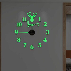 免打孔夜光掛鐘臥室靜音鐘表客廳diy掛表家用3d時鐘創意立體壁鐘