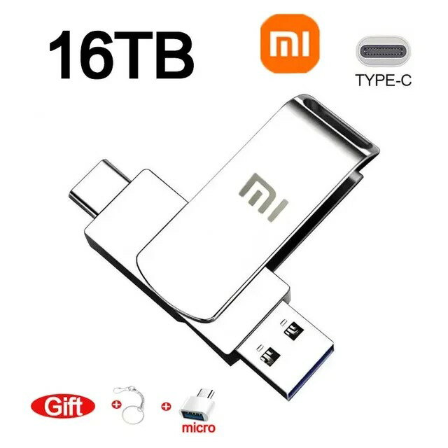 【日本代購】New Pendriver 16TB USB 3.0 隨身碟 8TB 4TB 高速傳輸金屬 SSD Pendrive Cle 隨身碟隨身碟 Memoria USB 棒