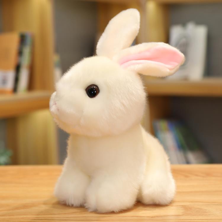 樂天精選~仿真兔子毛絨玩具韓國可愛兔兔公仔小白兔玩偶少女心娃娃小號女生【新年快樂】